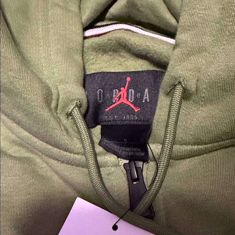 Jordan Olive Green Hoodie Sweatshirt - Picture 4 of 4
